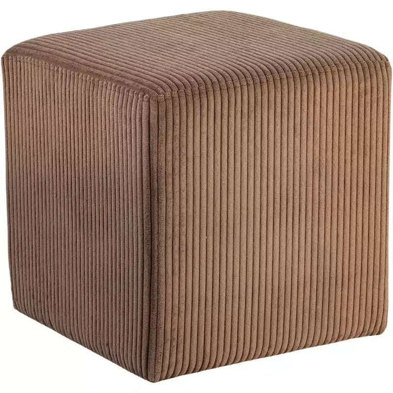 Pouf/tabouret en tissu suédine de style nordique