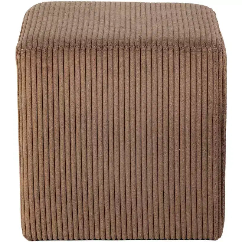 Pouf/tabouret en tissu suédine de style nordique