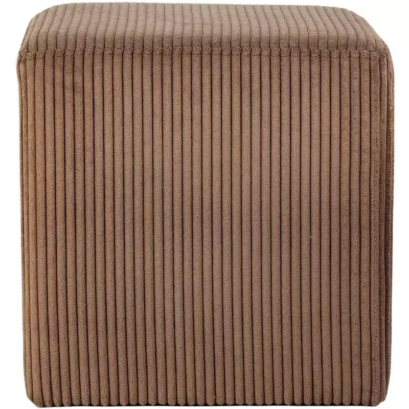 Pouf/tabouret en tissu suédine de style nordique