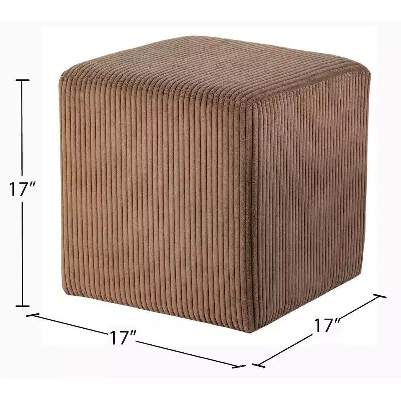 Pouf/tabouret en tissu suédine de style nordique
