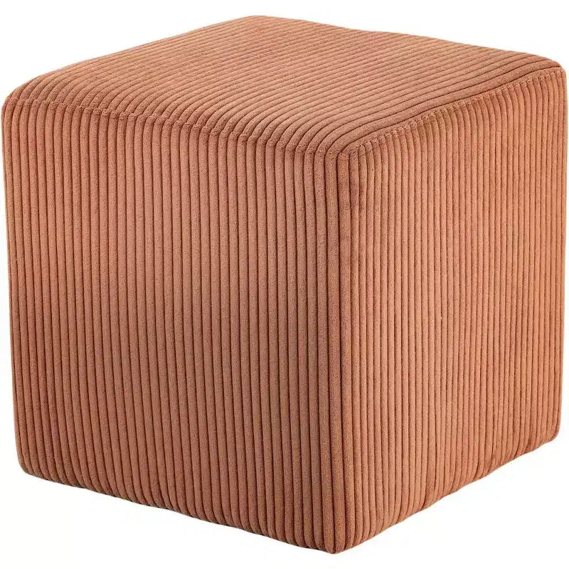 Pouf/tabouret en tissu suédine de style nordique