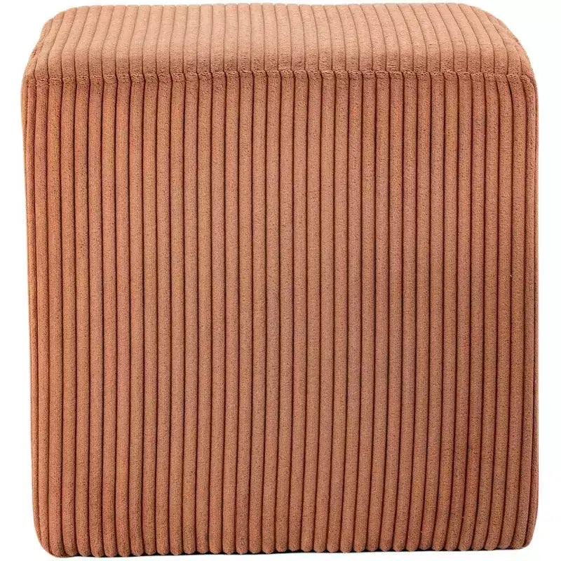 Pouf/tabouret en tissu suédine de style nordique