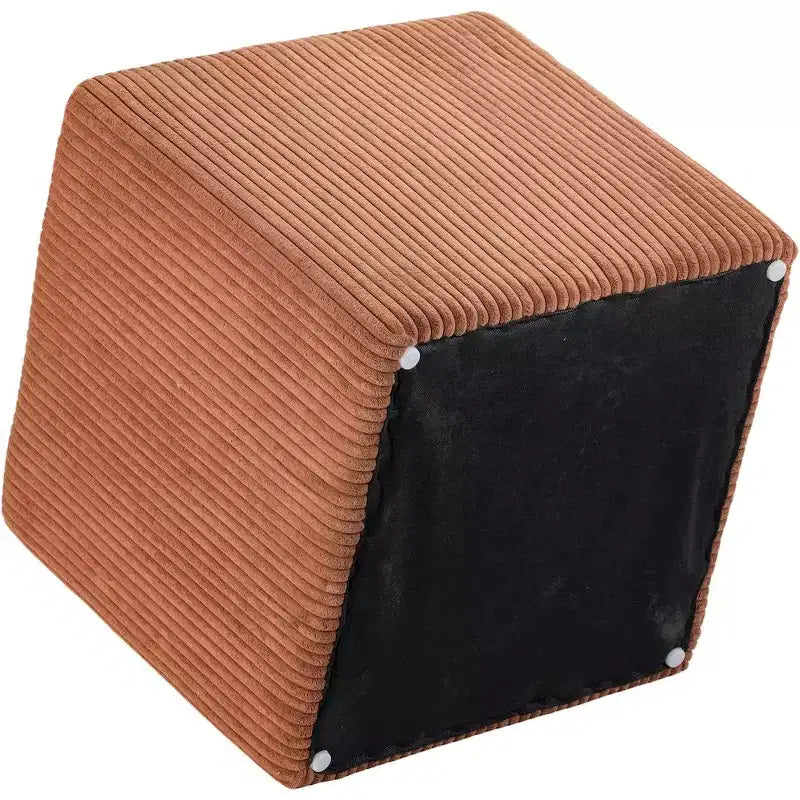 Pouf/tabouret en tissu suédine de style nordique