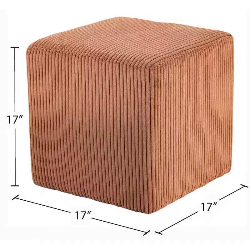 Pouf/tabouret en tissu suédine de style nordique