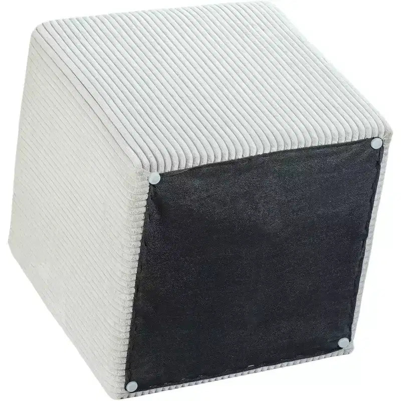 Pouf/tabouret en tissu suédine de style nordique