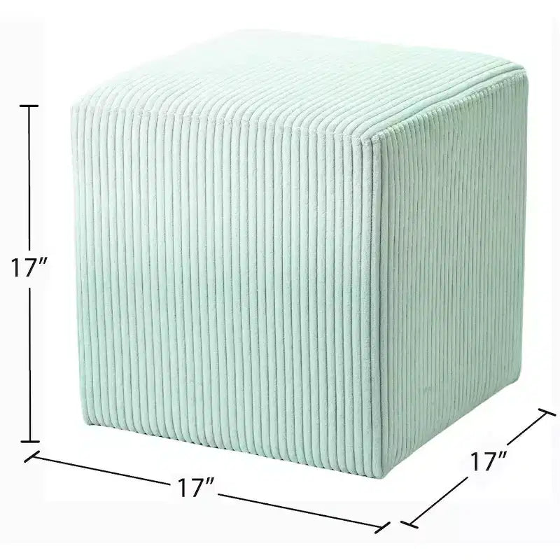 Pouf/tabouret en tissu suédine de style nordique