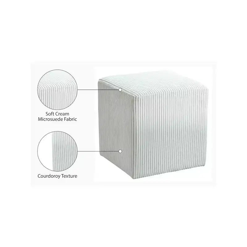 Pouf/tabouret en tissu suédine de style nordique
