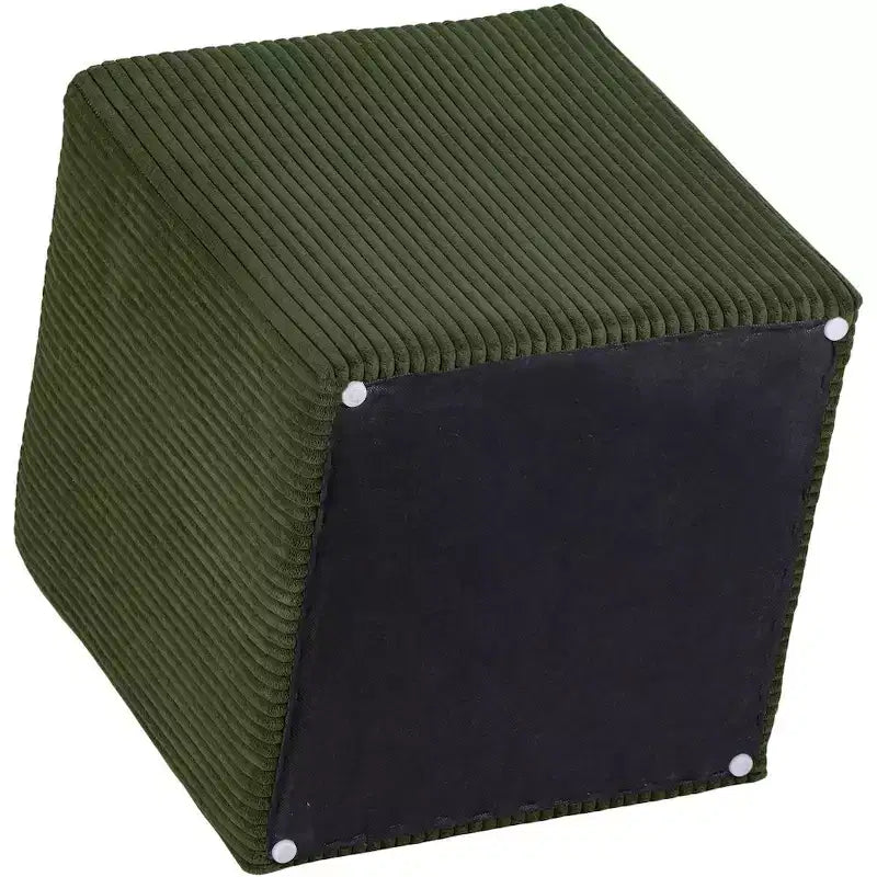 Pouf/tabouret en tissu suédine de style nordique