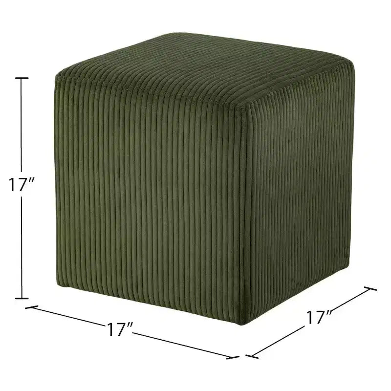 Pouf/tabouret en tissu suédine de style nordique
