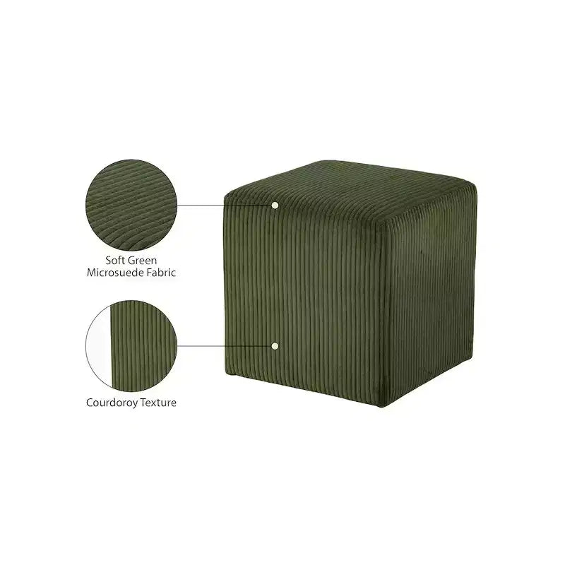 Pouf/tabouret en tissu suédine de style nordique