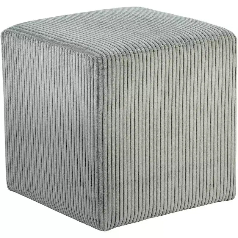 Pouf/tabouret en tissu suédine de style nordique