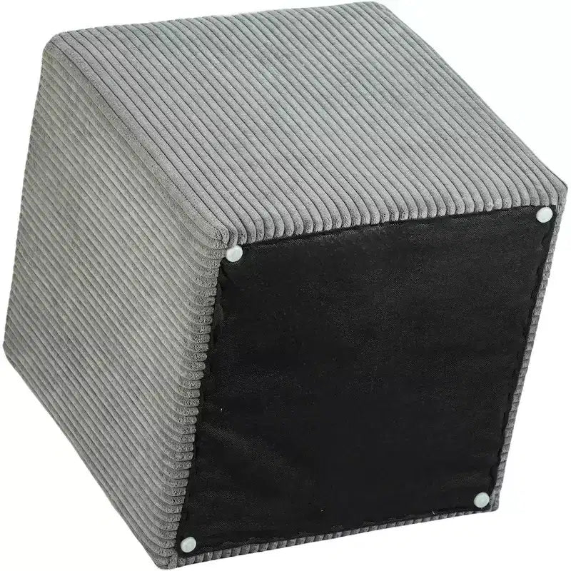 Pouf/tabouret en tissu suédine de style nordique
