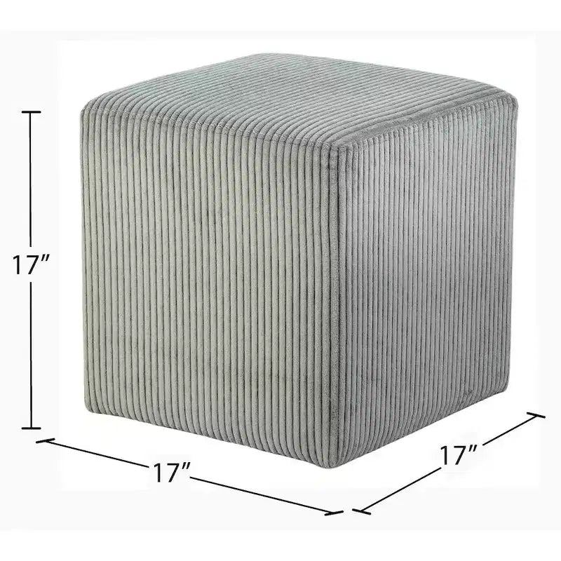 Pouf/tabouret en tissu suédine de style nordique