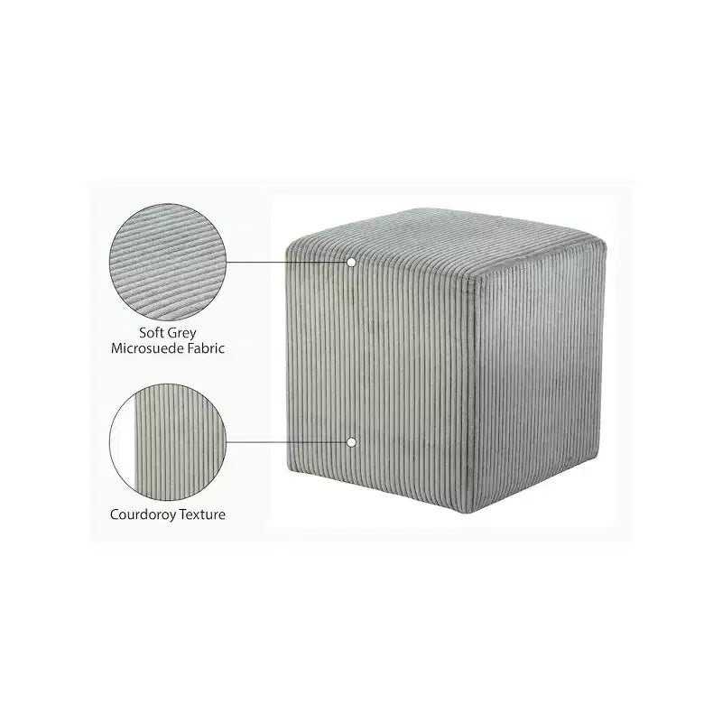 Pouf/tabouret en tissu suédine de style nordique