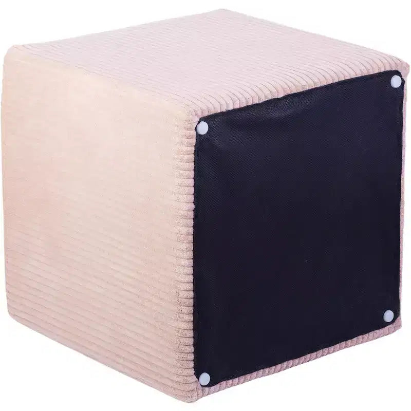 Pouf/tabouret en tissu suédine de style nordique