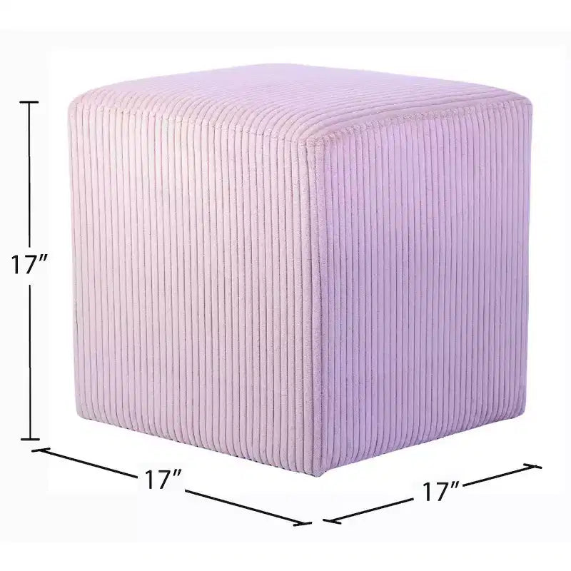 Pouf/tabouret en tissu suédine de style nordique
