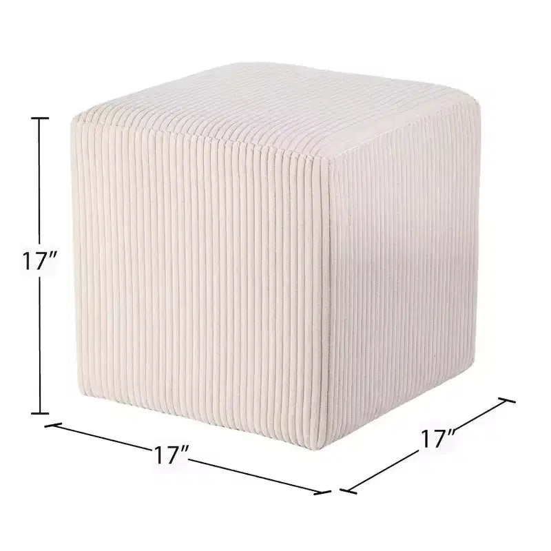 Pouf/tabouret en tissu suédine de style nordique