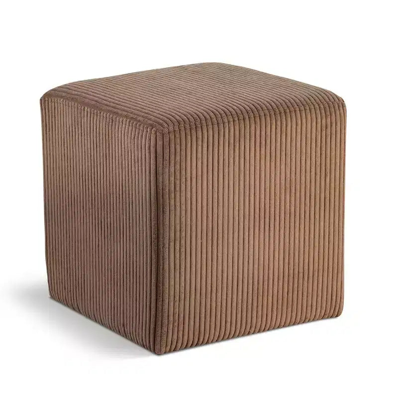 Pouf/tabouret en tissu suédine de style nordique