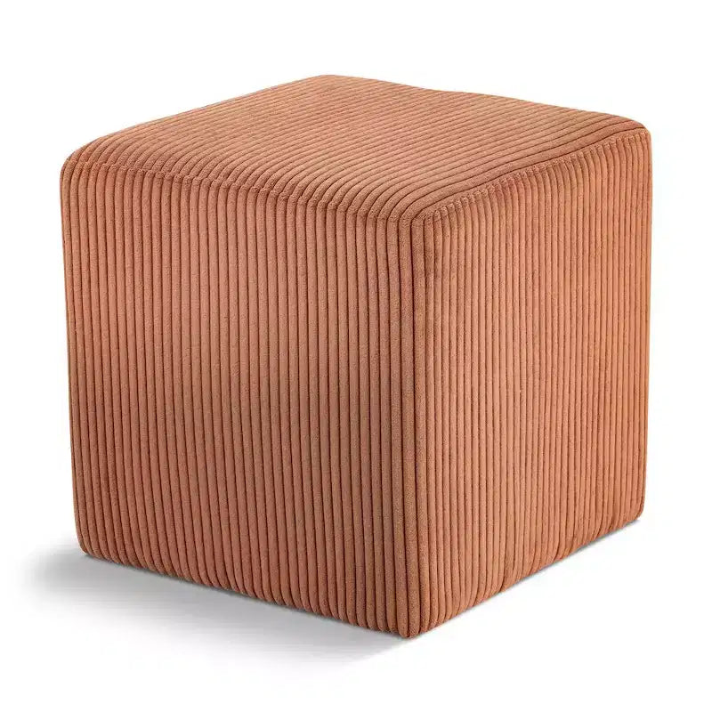 Pouf/tabouret en tissu suédine de style nordique