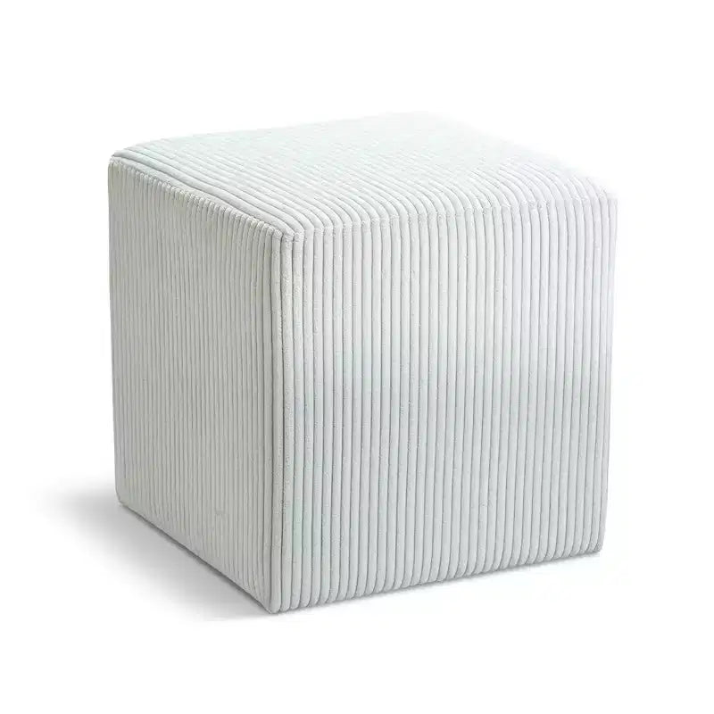 Pouf/tabouret en tissu suédine de style nordique