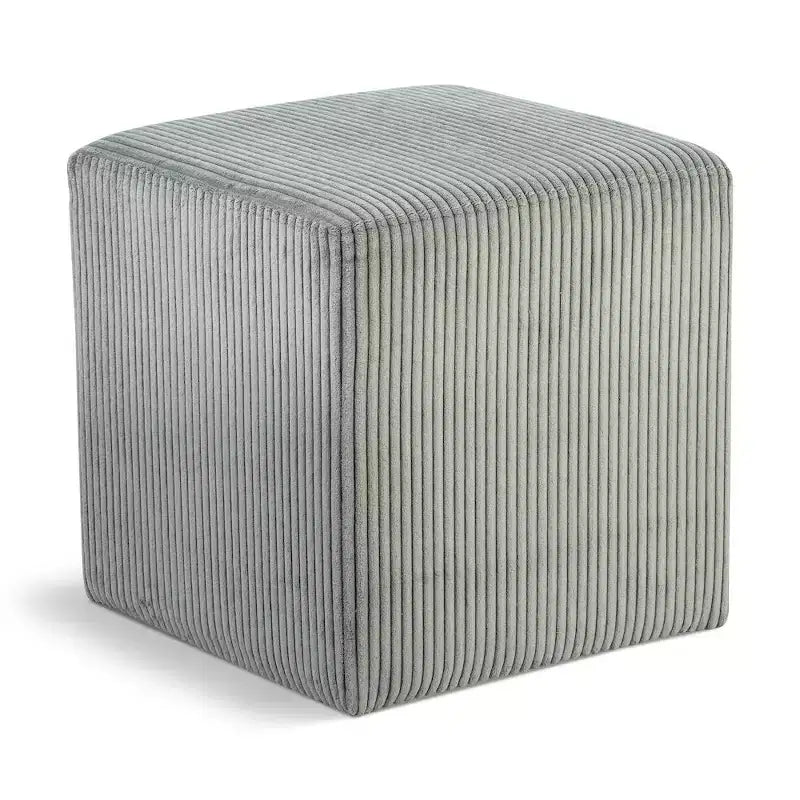 Pouf/tabouret en tissu suédine de style nordique