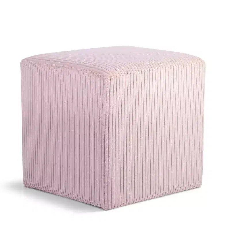 Pouf/tabouret en tissu suédine de style nordique
