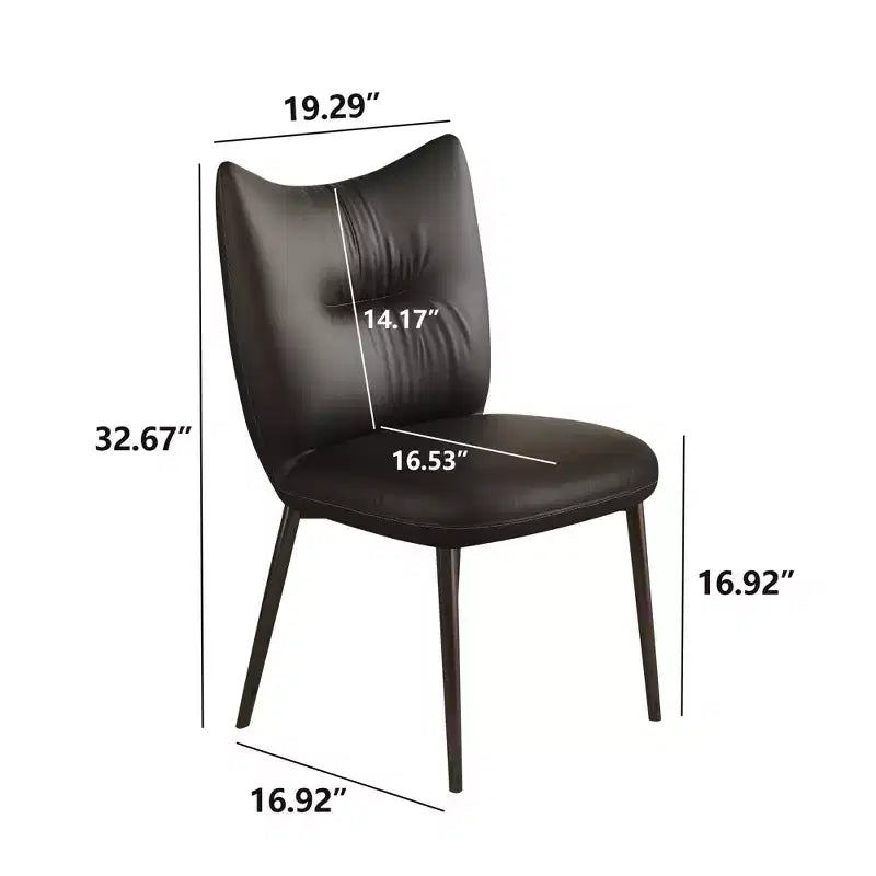 Moderner Esszimmerstuhl aus Mikrofaserleder, 19.29 in.