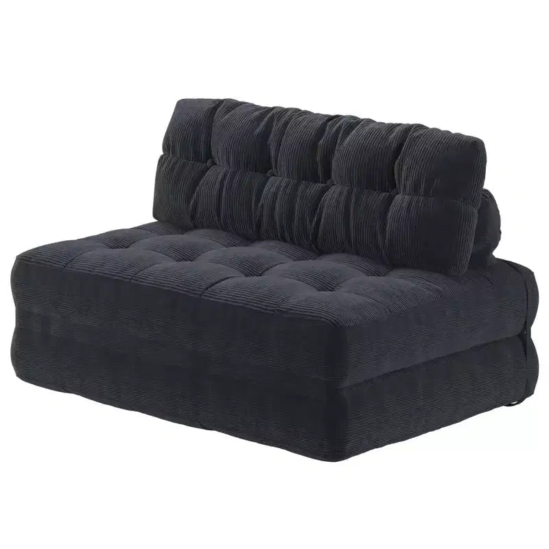 Canapé-lit pliant, canapé de sol pliant avec coussin en velours côtelé