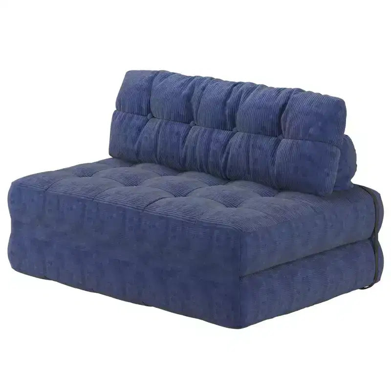 Canapé-lit pliant, canapé de sol pliant avec coussin en velours côtelé