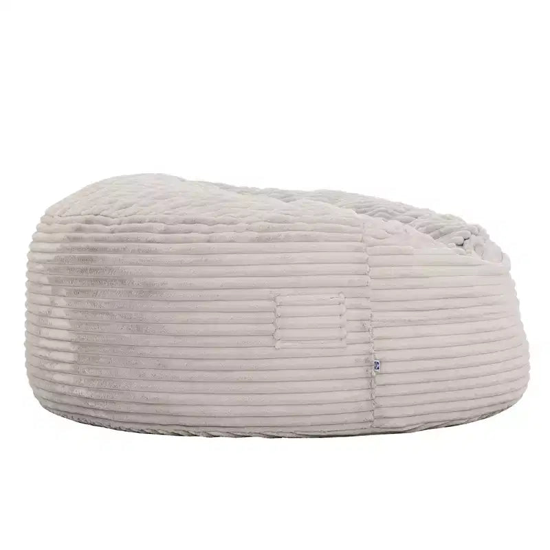 Runder Sitzsack aus dickem Cord, übergroßer weicher Sitzsack zum Entspannen