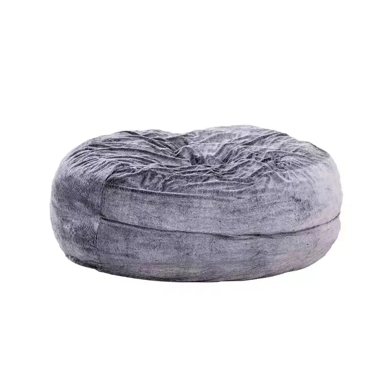 Canapé pouf rond en gros velours côtelé, siège pouf surdimensionné et moelleux pour se détendre