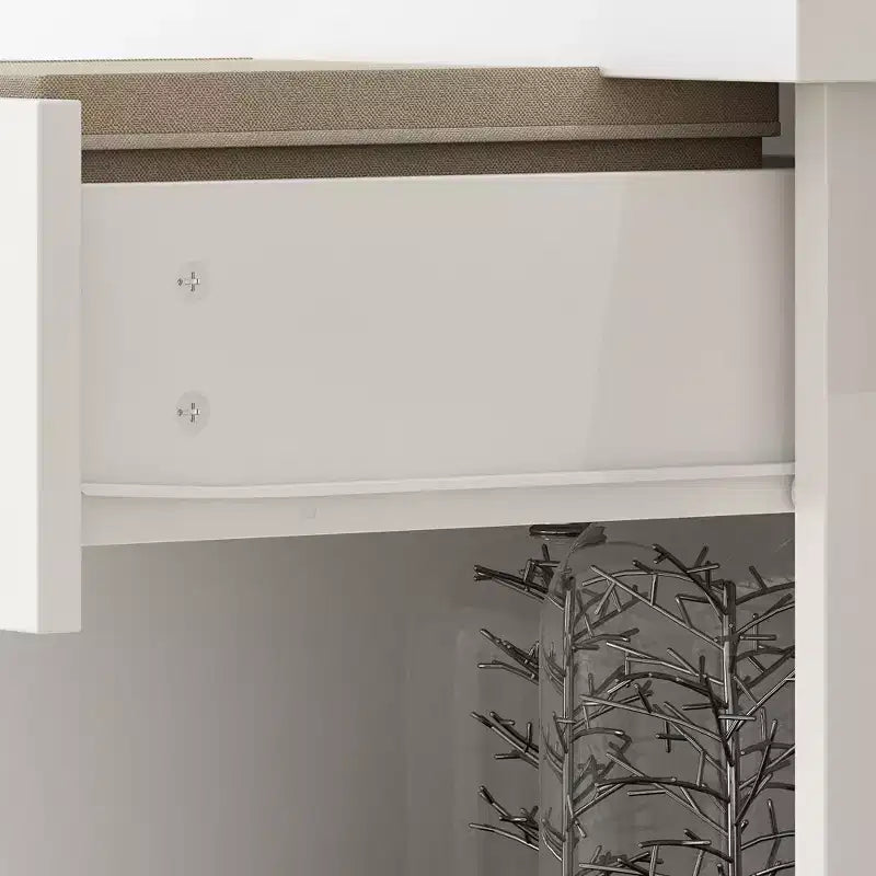 Grande vitrine et meuble de rangement blanc, étagères décoratives et tiroir, polyvalent pour la maison