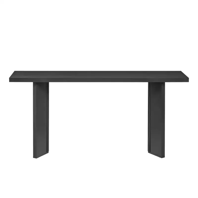 Table console minimaliste en bois avec pieds géométriques, table d’entrée de style champêtre pour le salon et l’entrée