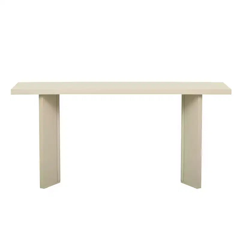 Mesa consola minimalista de madera con patas geométricas, mesa de entrada de estilo rústico para sala de estar y recibidor