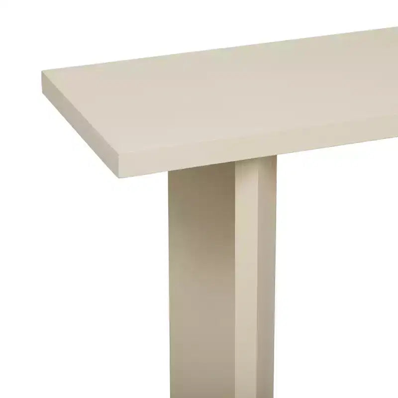 Table console minimaliste en bois avec pieds géométriques, table d’entrée de style champêtre pour le salon et l’entrée