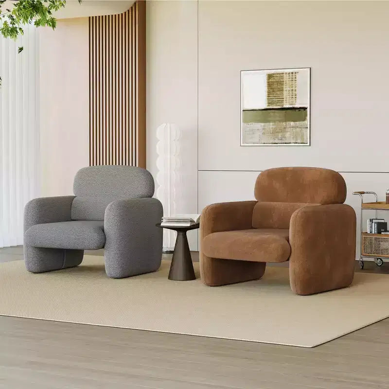 Moderner Akzentstuhl, Sofasessel mit Holzgestell, bequemer Lesesessel für Wohnzimmer, Schlafzimmer, Apartment oder Ecke