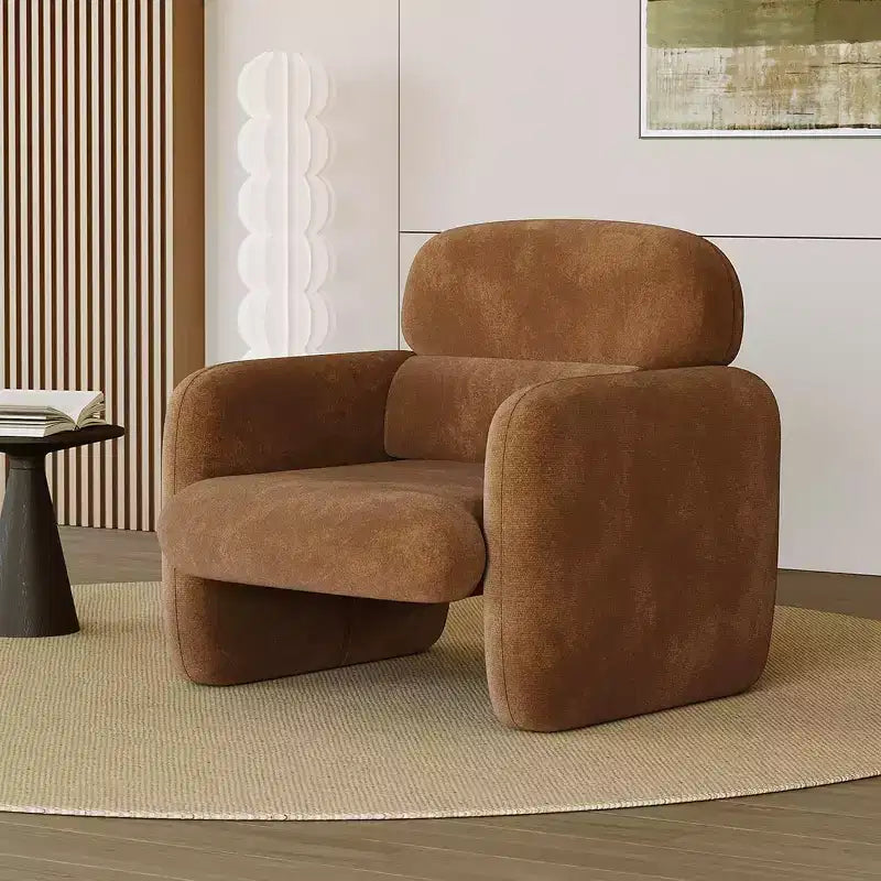 Moderner Akzentstuhl, Sofasessel mit Holzgestell, bequemer Lesesessel für Wohnzimmer, Schlafzimmer, Apartment oder Ecke