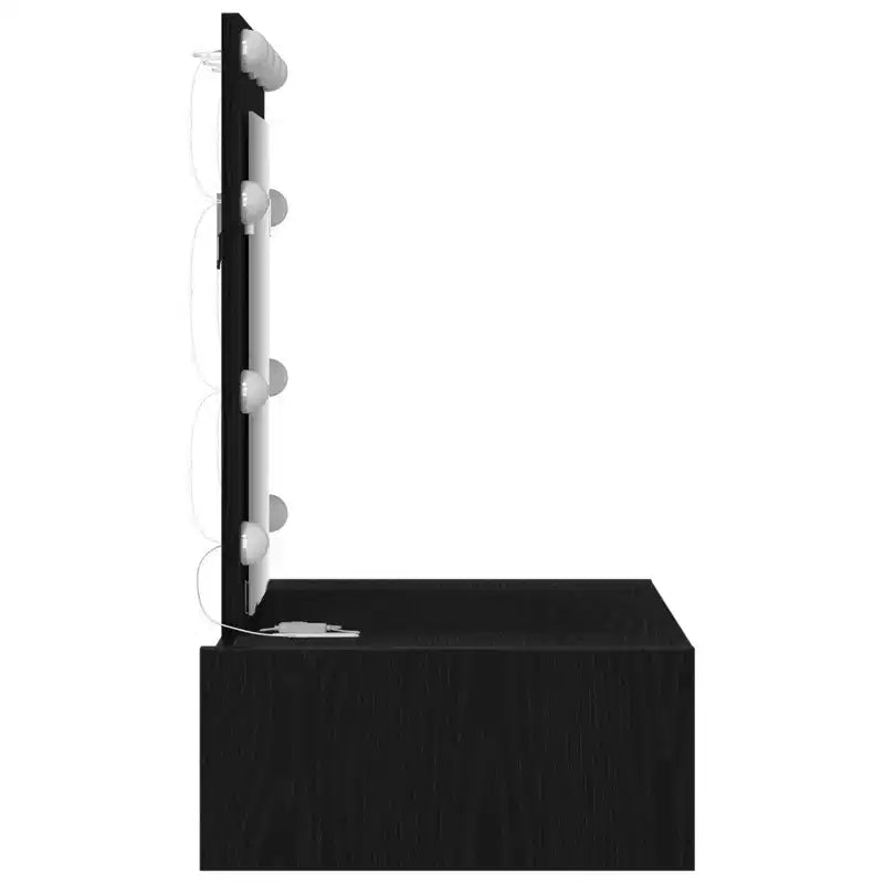 Coiffeuse moderne et minimaliste, élégante, avec miroir transparent et tiroirs de rangement astucieux, conçue pour l’organisation quotidienne