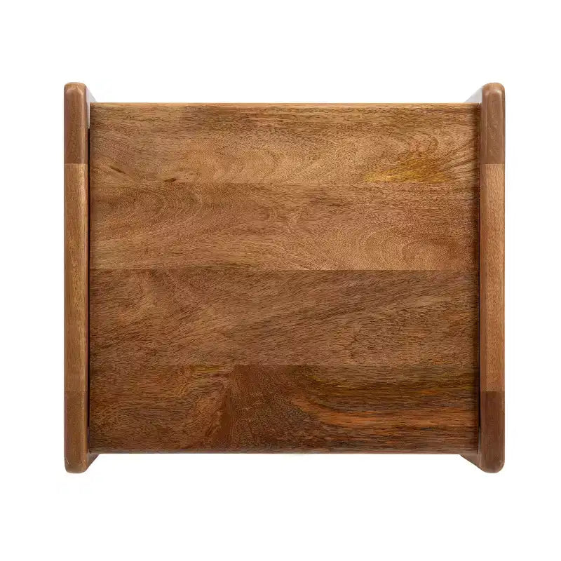 Table d’appoint en bois de style vieilli, 16x14x22, brun noyer