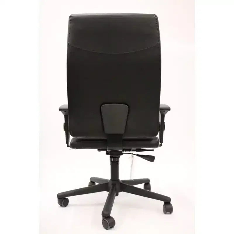 Bürostuhl, höhenverstellbar bis 46.6 in.H, schwarzer Kunstledersitz, drehbar und ergonomisch