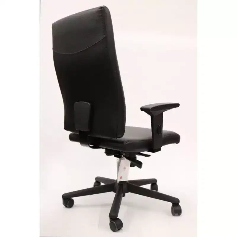 Bürostuhl, höhenverstellbar bis 46.6 in.H, schwarzer Kunstledersitz, drehbar und ergonomisch