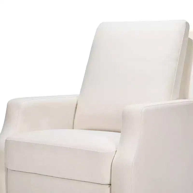 Fauteuil inclinable électrique et pivotant avec glissière - tissu écologique Performance Cream
