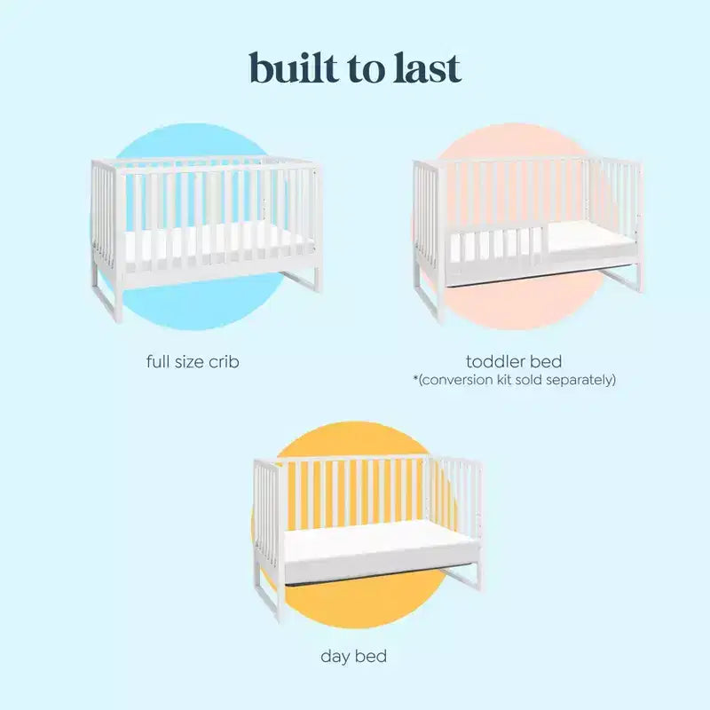 Modernes Babybett aus natürlichem Holz, sicheres Gitterbett fürs Babyzimmer