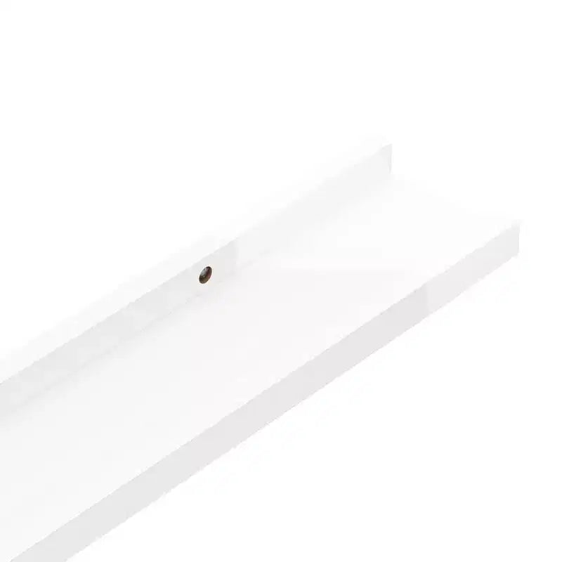 Ensemble de 2 étagères murales moyennes, en MDF blanc brillant, à fixer au mur