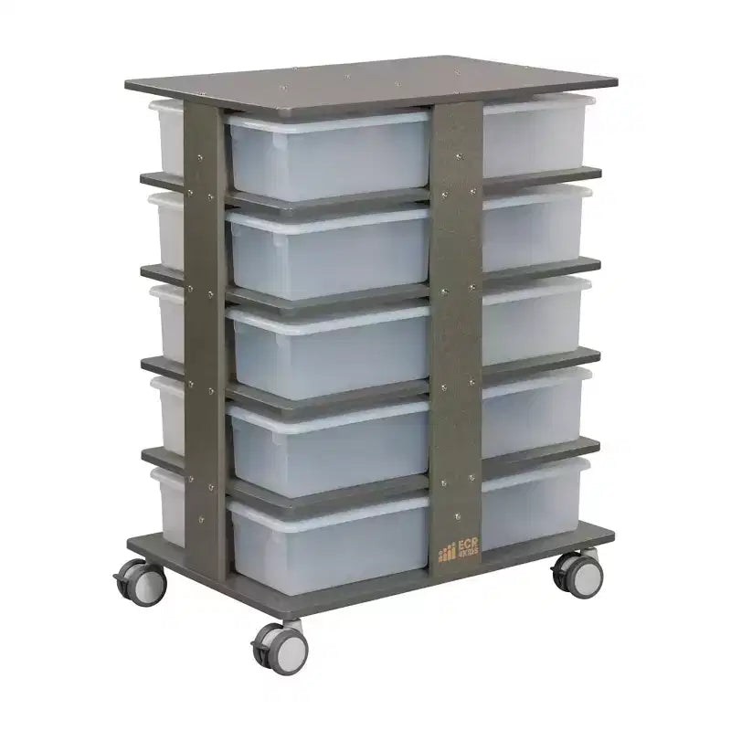 Tour de rangement mobile à 20 compartiments et 20 bacs, 5x4, mobilier pour enfants