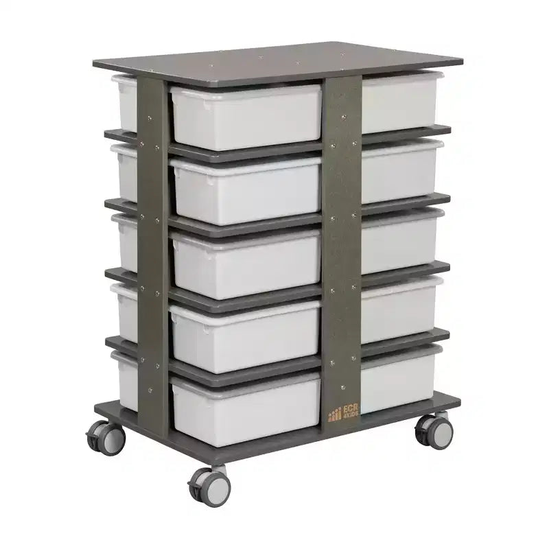 Tour de rangement mobile à 20 compartiments et 20 bacs, 5x4, mobilier pour enfants