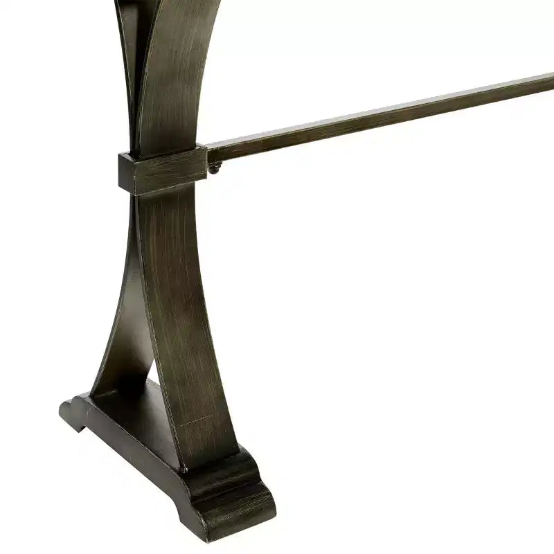 Table console industrielle en bois, marron