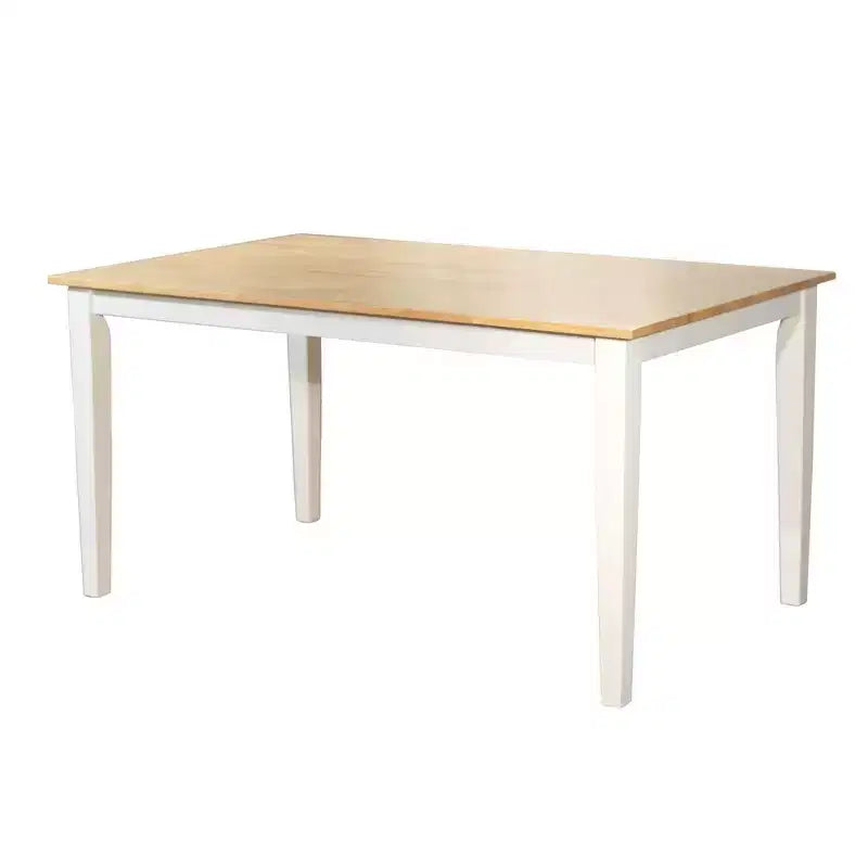Mesa de comedor rectangular de madera maciza