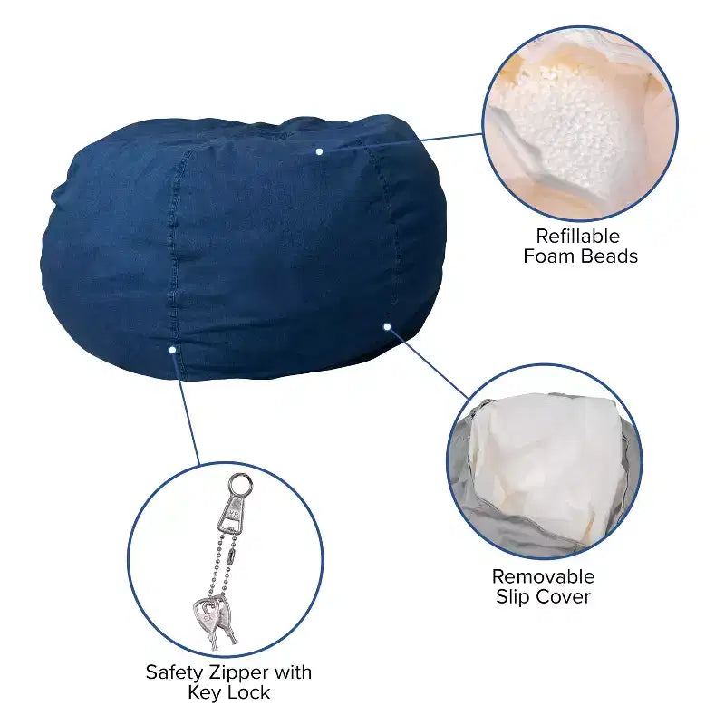 Übergroßer Sitzsack für Kinder und Erwachsene