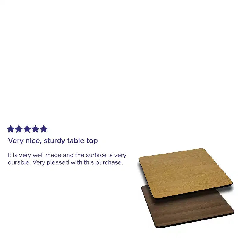 Plateau de table carré de 24 avec surface stratifiée réversible